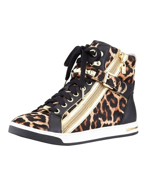 michael kors high top leopard sneakers|Michael Kors white sneakers sale.